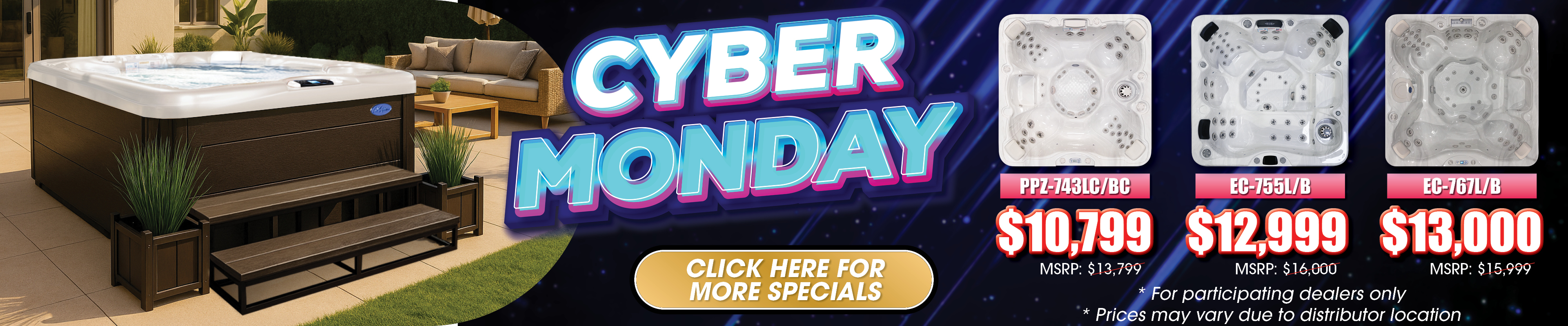 Calspas hot tub being used in a family setting - Oakpark